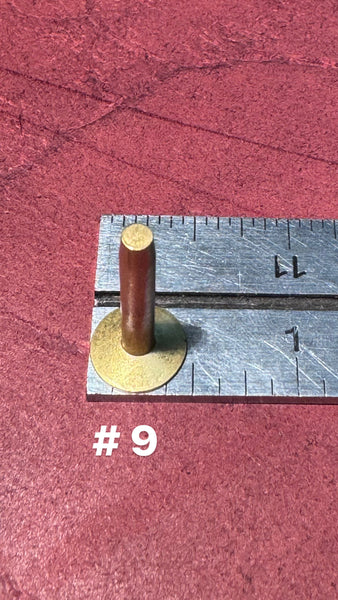 100 pack Brass Rivets/Burrs (Multiple Sizes)