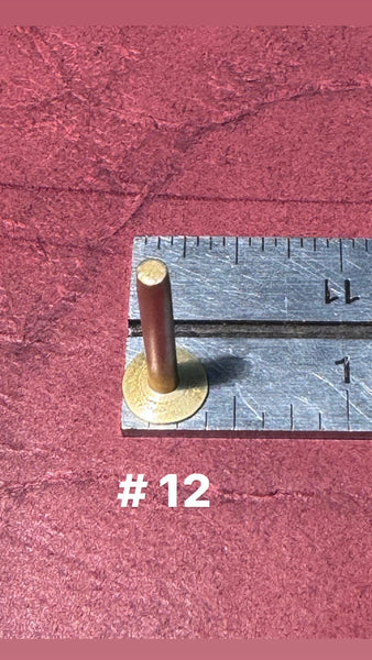 100 pack Brass Rivets/Burrs (Multiple Sizes)