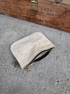 White Zip Pouch