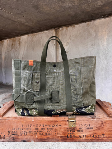 Green Canvas Boat Tote