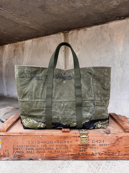 Green Canvas Boat Tote