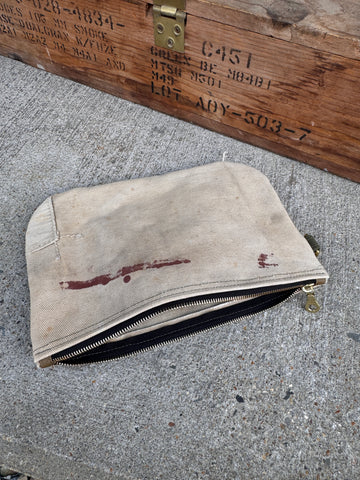 White Zip Pouch (Large)