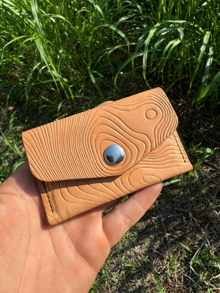 Topo Print Veg Tan Snap Wallet