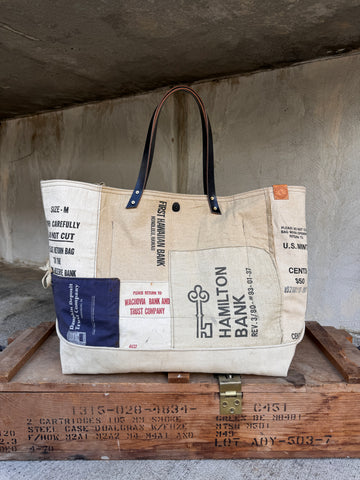 Bank Bag Patchwork Boat Tote