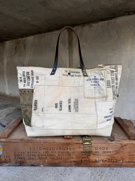 Bank Bag Patchwork Boat Tote