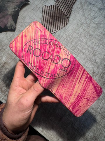 Marbled Pink Rocado Shell Cordovan Bifold