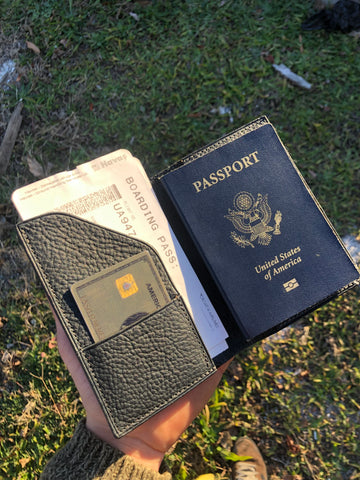 Pebble Grain Passport Wallets