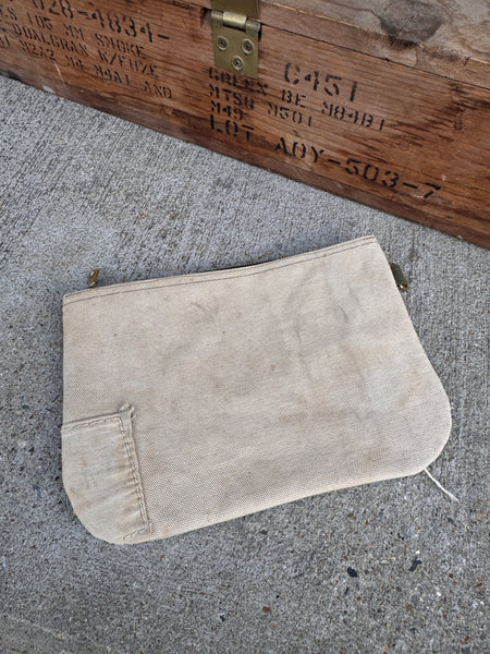 White Zip Pouch (Large)