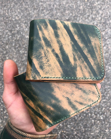 Shell Cordovan Bifold - Marbled Rocado